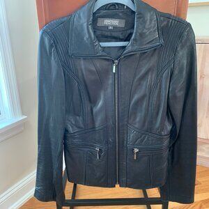 Black Leather Kenneth Cole Jacket